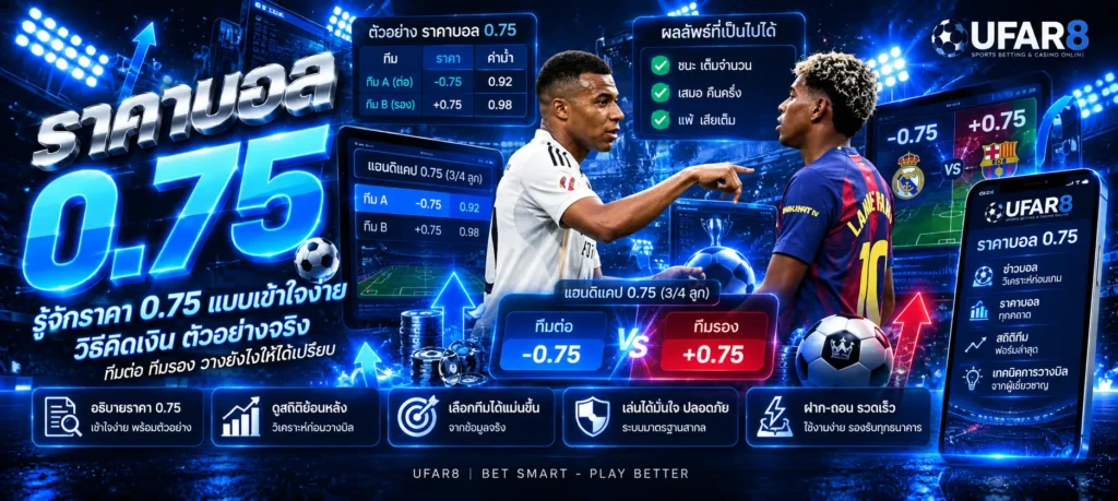 ราคาบอล 0.75